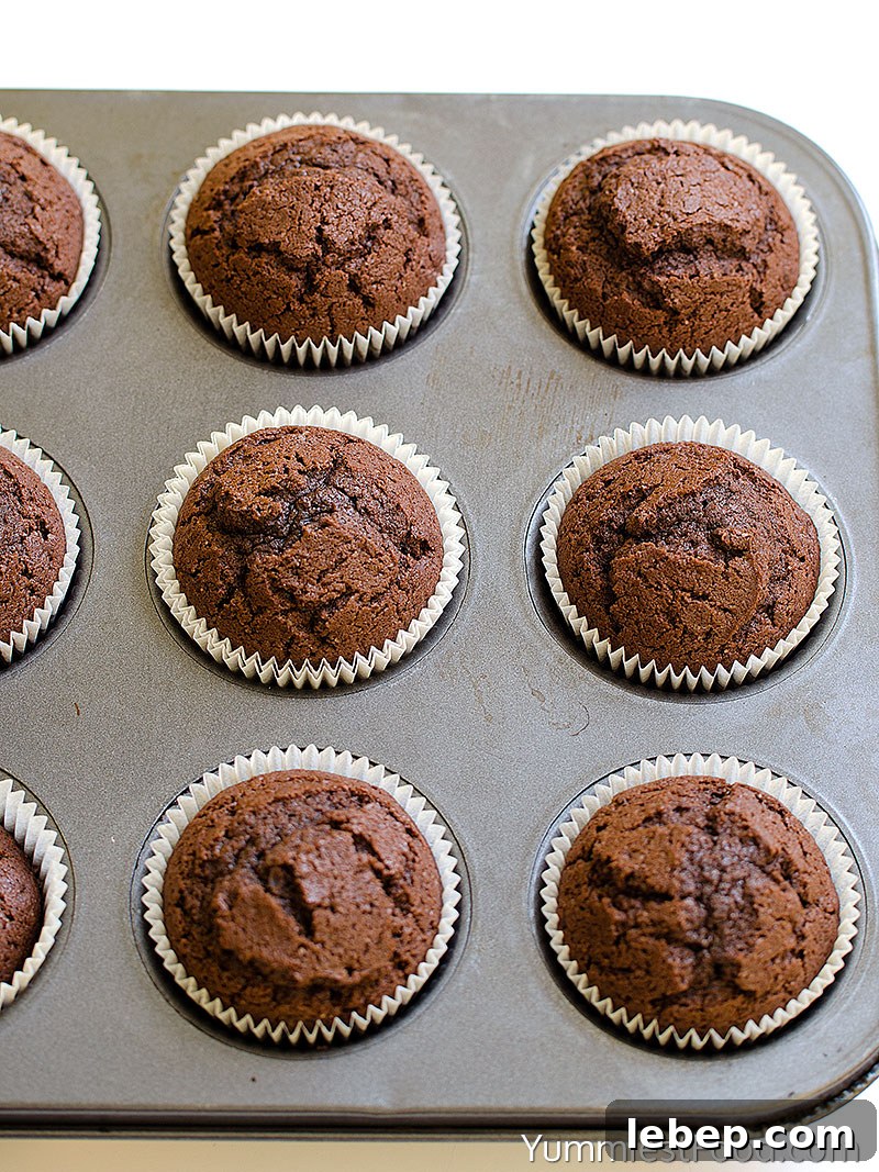 Strawberry Chocolate Cupcakes Recipe — Moist Chocolate & Fresh Strawberries 4 Strawberry Chocolate Cupcakes - Making - Step 2
