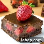 Chocolate Covered Strawberry Brownies - Featured Image