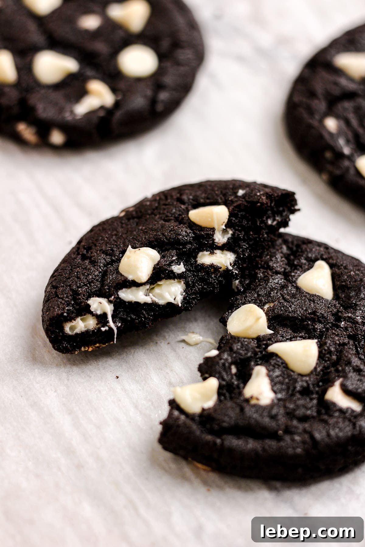 Inside out cookies on a tray