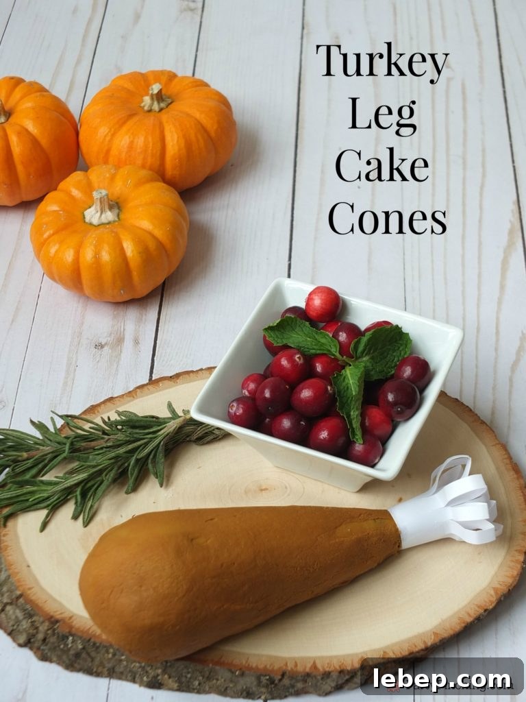Charlie Brown Thanksgiving Snack Ideas for Kids and Families 2 turkey leg cake cones, turkey leg cake pops, no bake cake pops, Thanksgiving dessert ideas for kids