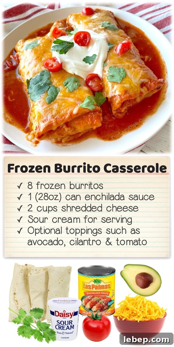 36 Family Dinner Ideas Kids and Picky Eaters Will Love 22 Frozen Burrito Casserole | This amazing dinner is fun to make with just frozen burritos, enchilada sauce, and cheese! It's versatile, kid approved, very filling, and fast to make with very little prep. If you're a busy mom or dad with kids that complain at dinner time, this recipe is for you.