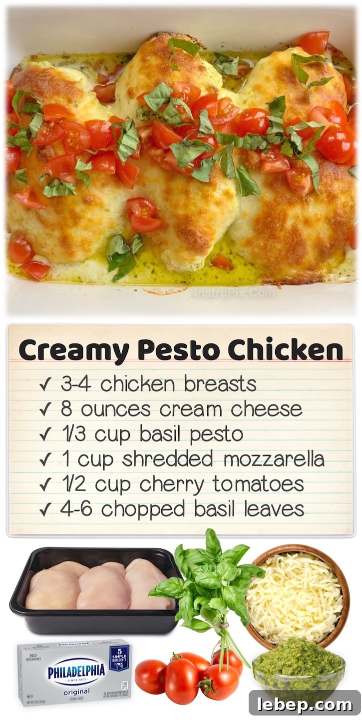 36 Family Dinner Ideas Kids and Picky Eaters Will Love 28 Cheesy Pesto Baked Chicken | This low carb dinner recipe is ideal for the entire family and totally versatile in that you can serve it with your favorite starch such as pasta or rice for the kids. A wonderful one pan meal to make on hectic school nights!