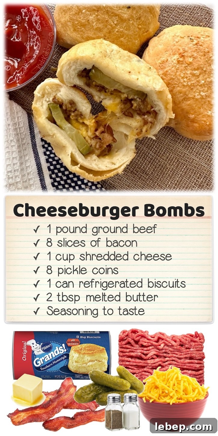 36 Family Dinner Ideas Kids and Picky Eaters Will Love 30 Cheeseburger Biscuits | Are you looking for fun dinner ideas for tonight? These biscuits are stuffed full of cheesy ground beef and bacon, making for a delicious handheld dinner your picky family will love! Serve with your favorite burger condiments and watch as your kids gobble them up.