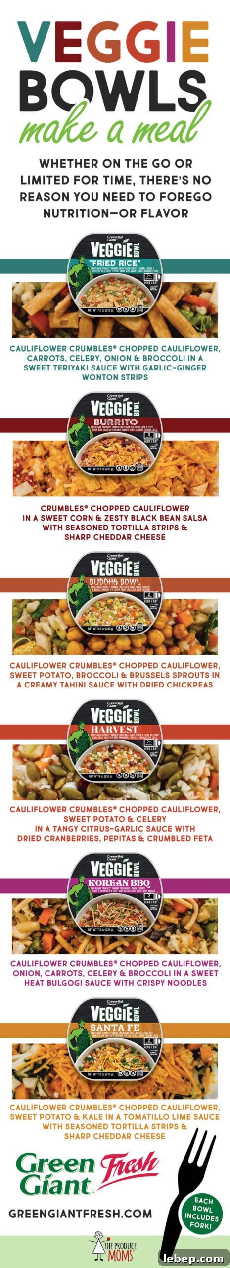 Green Giant Fresh Veggie Bowls: Ready-to-Eat Veggie Meals for Busy Days 5 Great Giant Fresh Veggie Bowls
