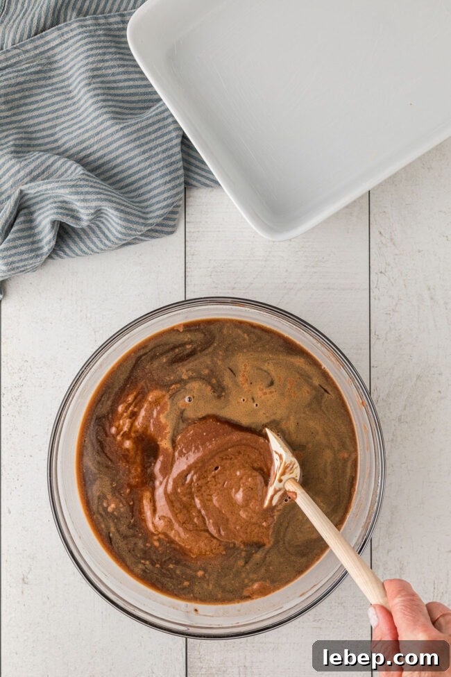Ultra-Rich One-Bowl Chocolate Cake Recipe You’ll Love 6 Mixing up one-bowl chocolate cake