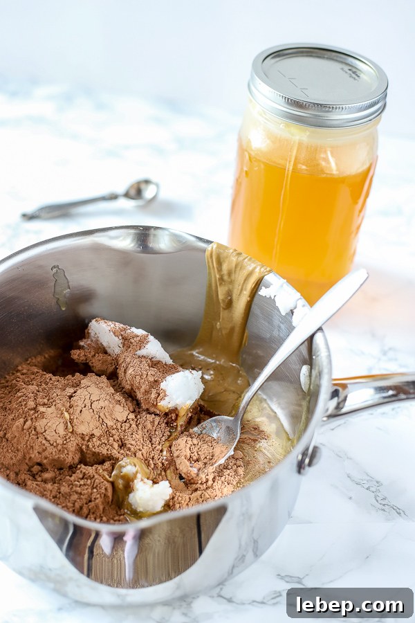 Saucepan with simple fudge recipe ingredients
