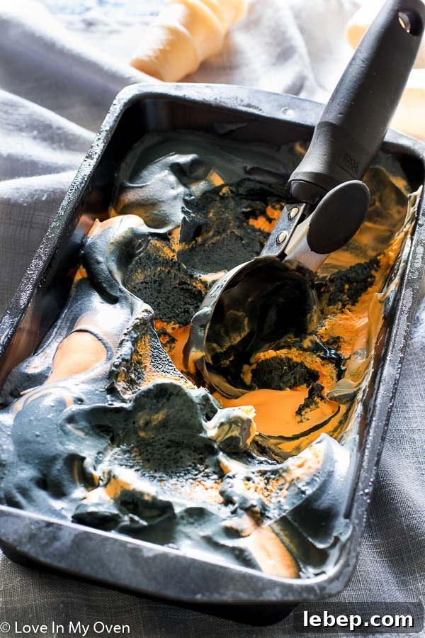 Tiger Tail No-Churn Ice Cream