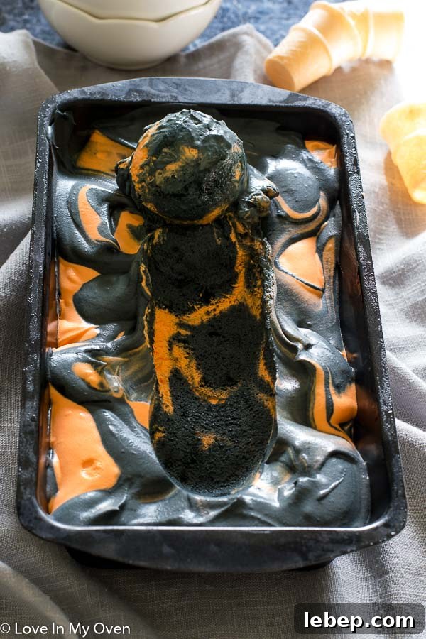 Tiger Tail No-Churn Ice Cream