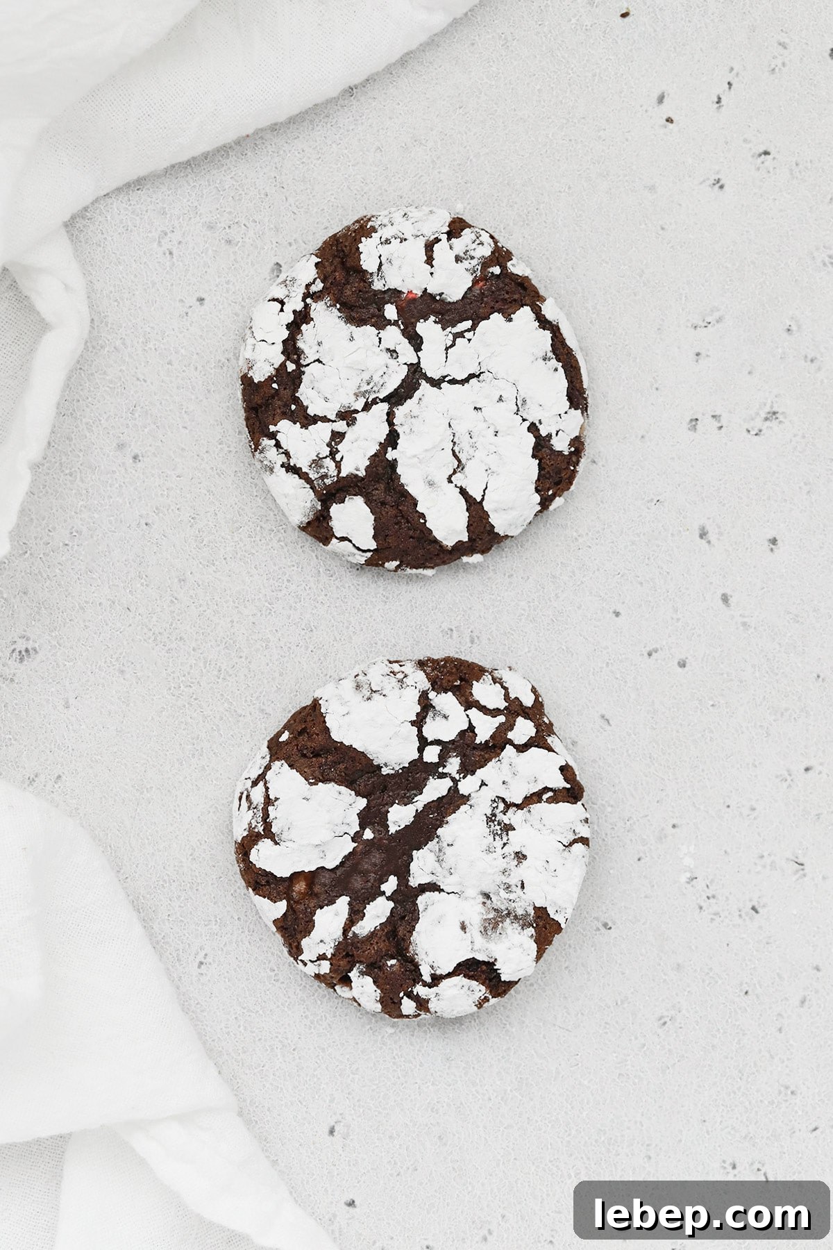 Gluten-Free Peppermint Chocolate Crinkle Cookies Recipe 13 Two gluten-free peppermint chocolate crinkle cookies