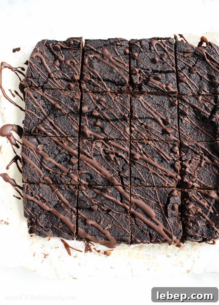 Fudgy Avocado Brownies (Grain-Free Paleo Recipe) 3 Grain Free Fudgy Avocado Brownies {Vegan + Paleo} closeup