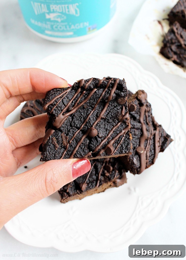 Fudgy Avocado Brownies (Grain-Free Paleo Recipe) 4 Grain Free Fudgy Avocado Brownies {Vegan + Paleo} slice