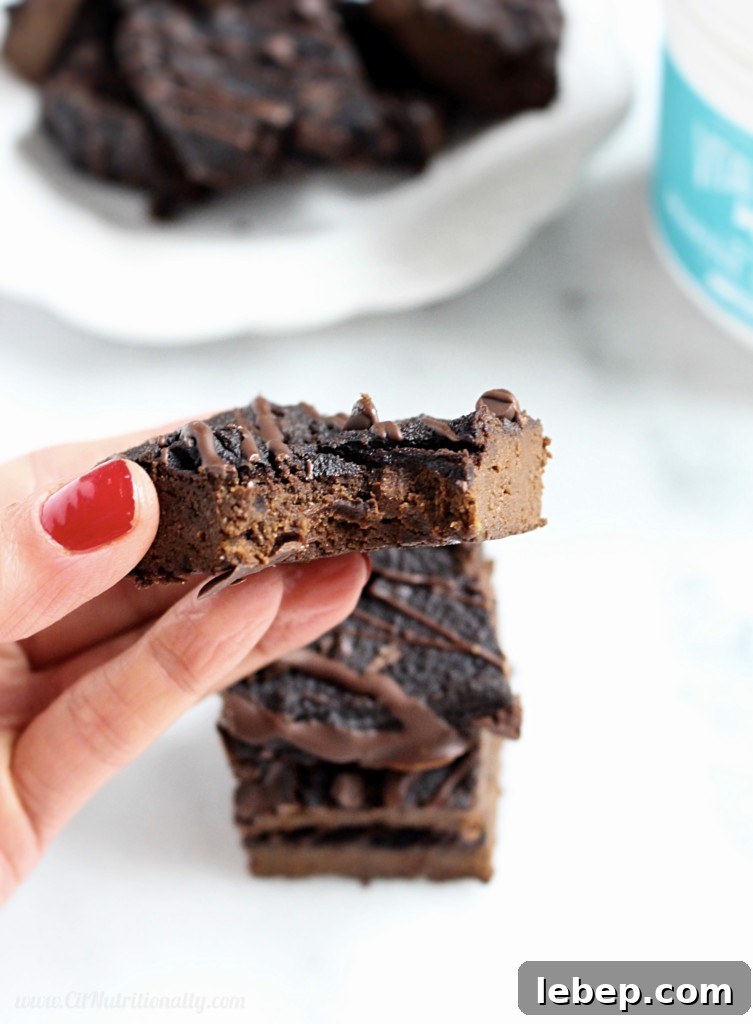 Fudgy Avocado Brownies (Grain-Free Paleo Recipe) 5 Grain Free Fudgy Avocado Brownies {Vegan + Paleo} stacked