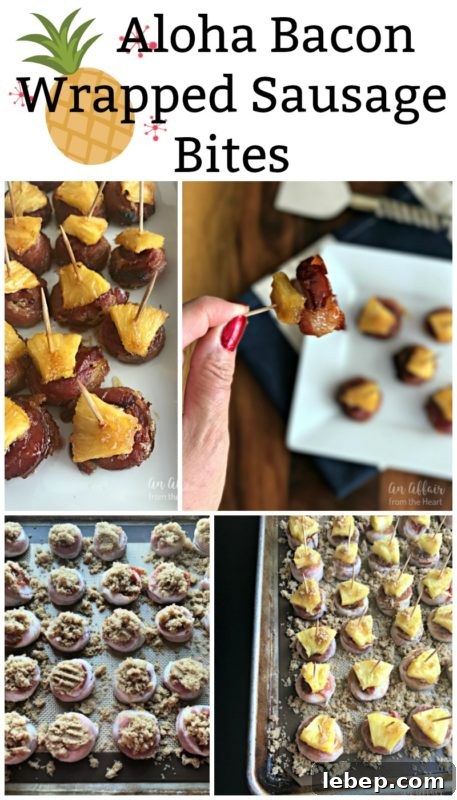 Aloha Bacon-Wrapped Pineapple Sausage Bites 3 Aloha Bacon Wrapped Sausage Bites - An Affair from the Heart