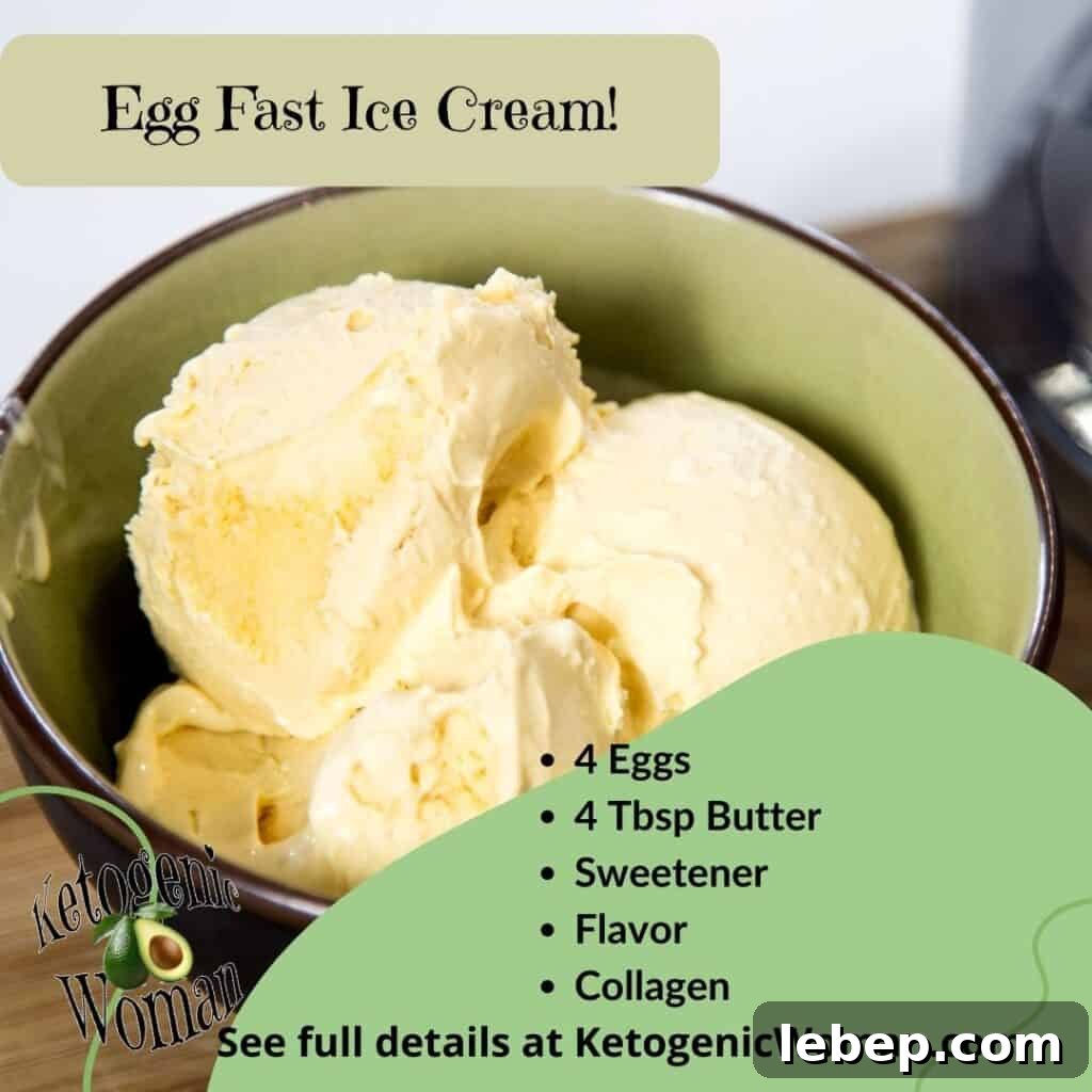 Keto Egg-Fast Ice Cream Recipe: Low-Carb Frozen Treat 5 Egg Fast Ice Cream Teaser Card