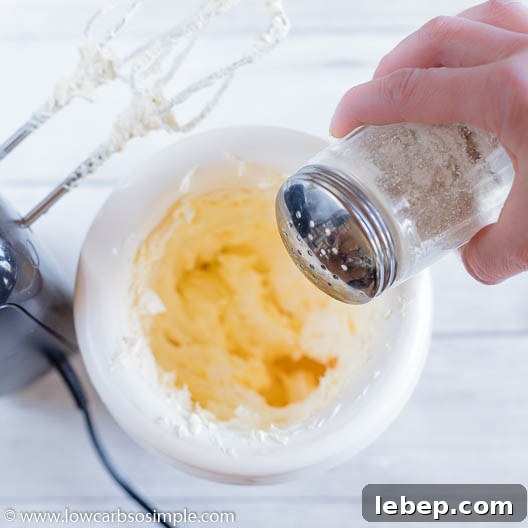 Sugar-Free Vanilla Frosting Recipe That Actually Tastes Amazing 12 Adding Salt | Low-Carb, So Simple