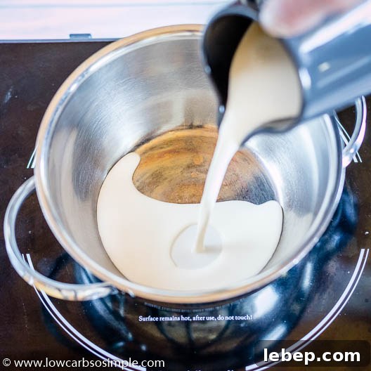 Sugar-Free Vanilla Frosting Recipe That Actually Tastes Amazing 3 Adding Cream | Low-Carb, So Simple