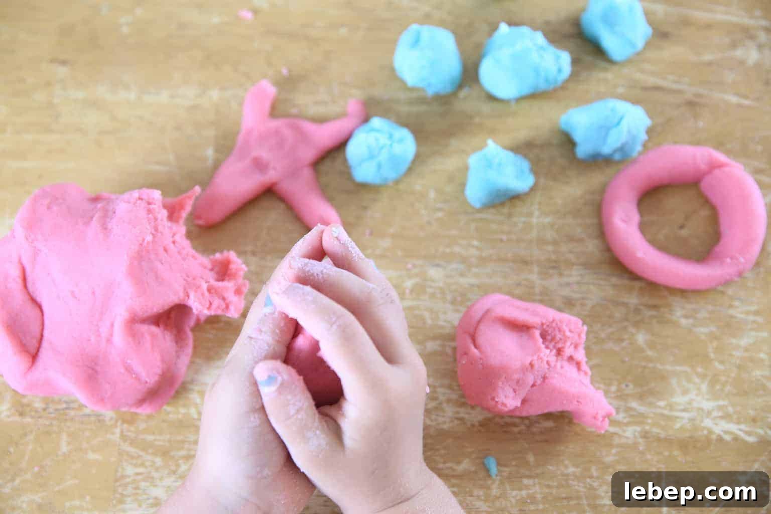 Aromatic Homemade Play Dough Recipe for Calming Sensory Play 6 rolling homemade playdough into a ball