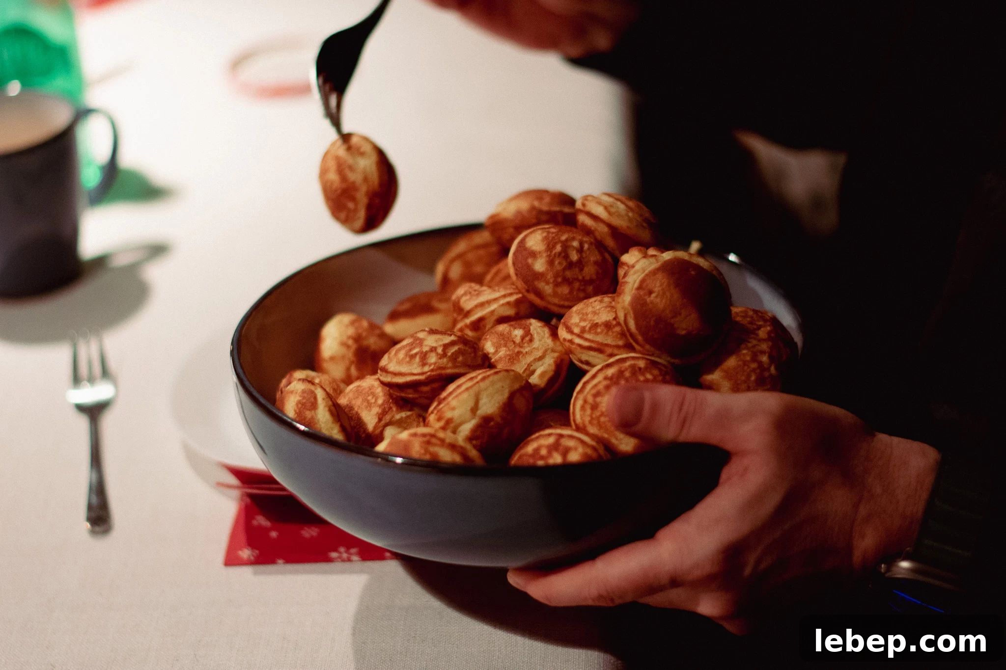 Pancake balls in a bowl.