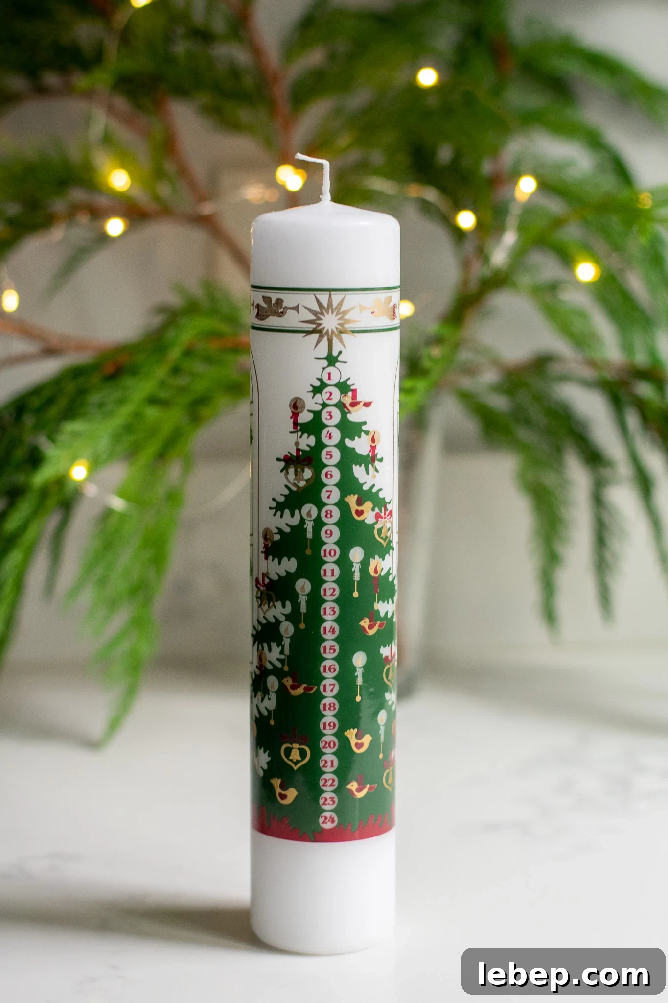 An advent candle.