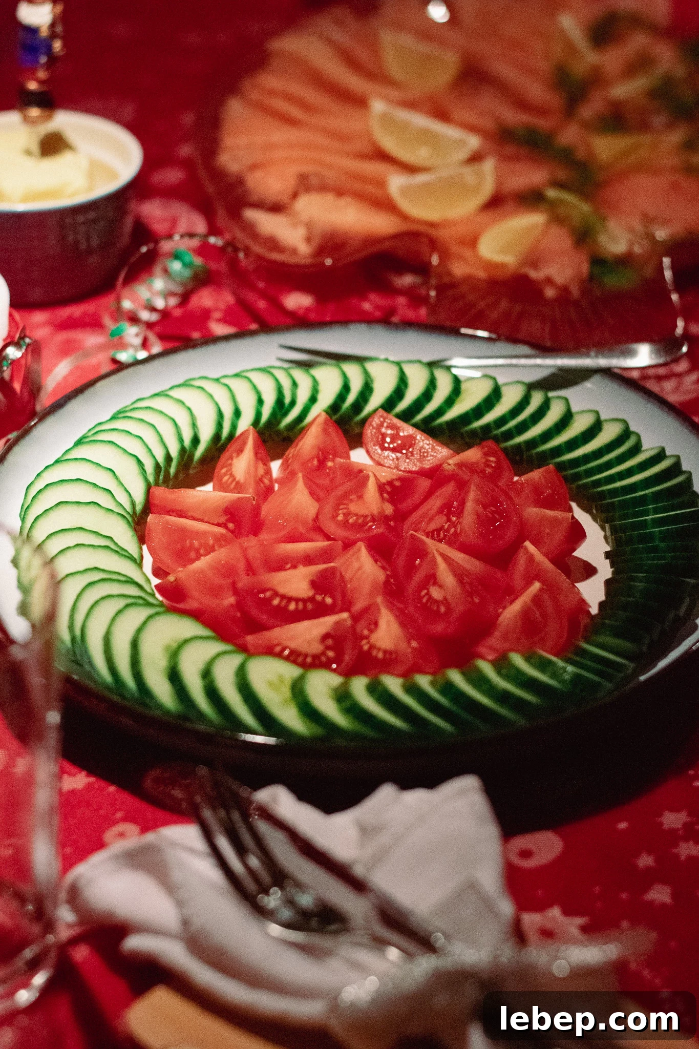 Vegetables on a plate.